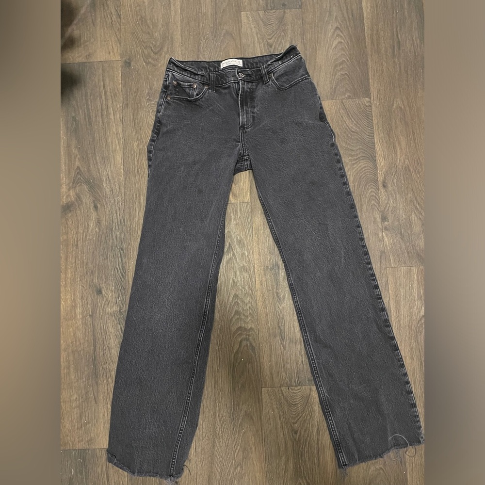 Abercrombie & Fitch The Baggy Low Rise Black Denim
